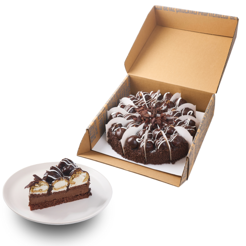 Çikolatalı Profiterollü Pasta